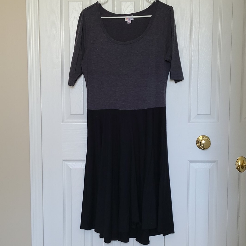 Grey and Black Dress